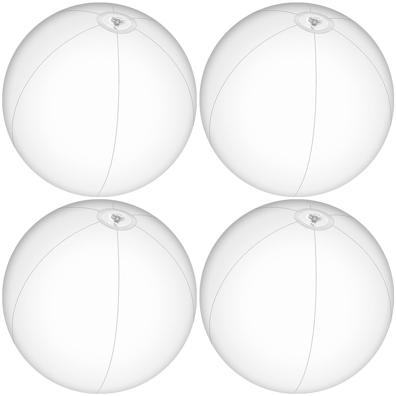 Photo 1 of kymqlyw 4 Pcs Inflatable Beach Ball 20 inch Swimming Pool Balls Summer Outdoor Decor Ball Ornaments Floatable Ball for Swimming Pool Birthday Party Supplies (Clear)