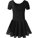 DANSHOW Girls Team Basic Long Sleeve Leotard with Skirt Kid Dance Ballet Tutu Dress