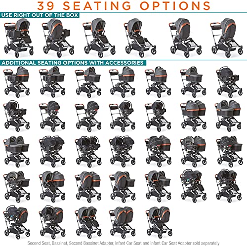 Contours Element Side by Side Convertible Baby Stroller and