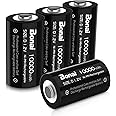 BONAI Rechargeable D Cells 10,000mAh 1.2V Ni-MH High Capacity High Rate D Size Battery (4-Counts)
