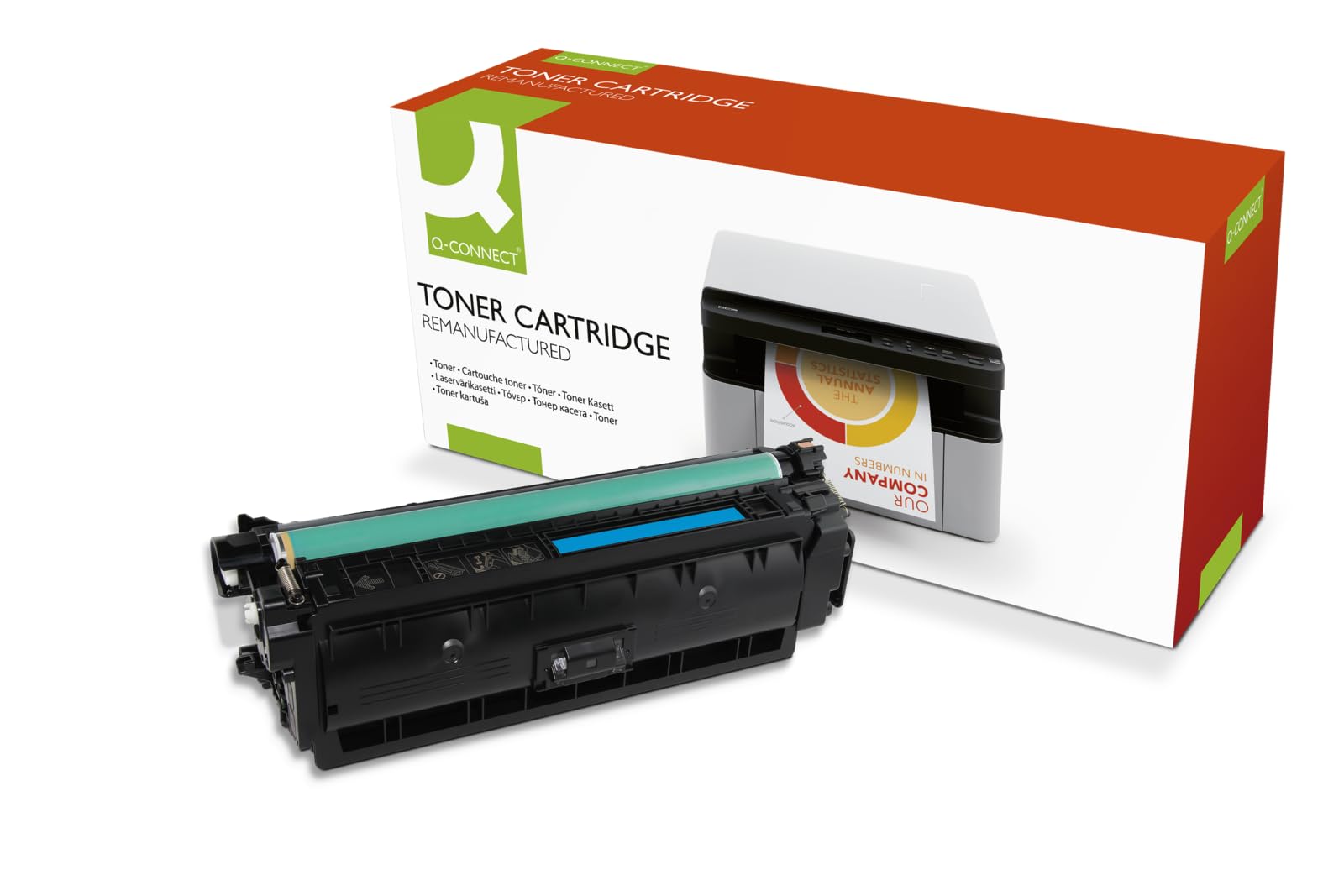 Q-Connect Compatible Toner for HP 508A Toner, Cyan CF361A
