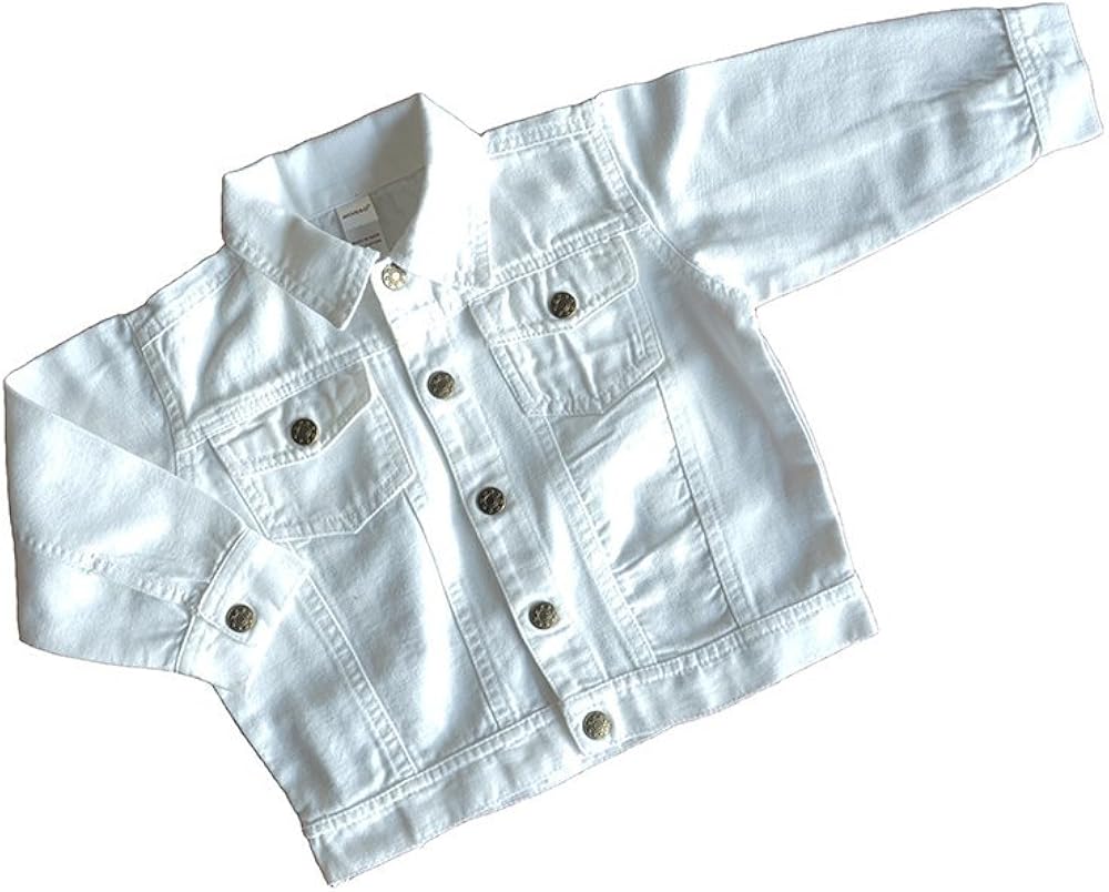 baby white denim jacket