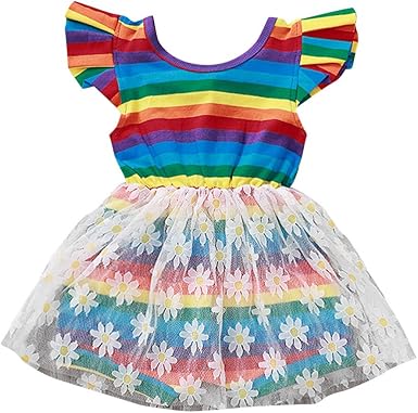 rainbow stripe sundress