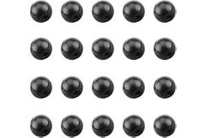 Aicosineg 20Pcs Threaded Ball Knobs,0.98In Dia 0.19In Thread M5 Female Thread Red Bakelite Handle Thermoset Ball Knob for Door Knob Drawer Cabinet Lawn Mower Exercise Equipment Machinery Valves Spigot