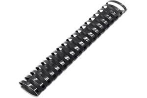 Binditek 50 Pack Plastic Binding Comb Spines, 2 Inch Diameter, 450 Sheet Capacity, 19 Ring, for Letter Size, Black, for Stude