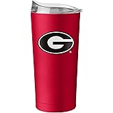 Logo Brands NCAA 20 oz Powder Coat Stainless Tumbler -Double-Wall Insulated Everday Tumbler for Hot or Cold Drinks, High Lip Lid, Team Color