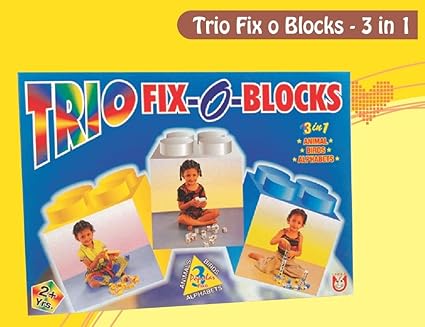 Trio Fix - O - Blocks - 3 in 1 - Animals, Brids and Alphabets - Educational Games for Kids
