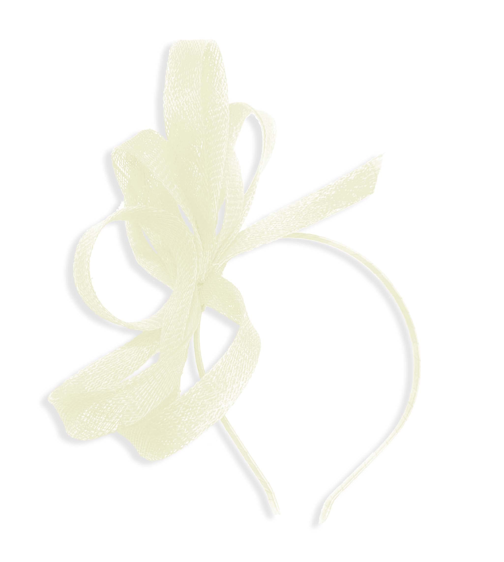 Caprilite Vegan Sinamay Fascinator Headband Wedding Hoop Ladies Day Ascot Races (Cream) โ image 1