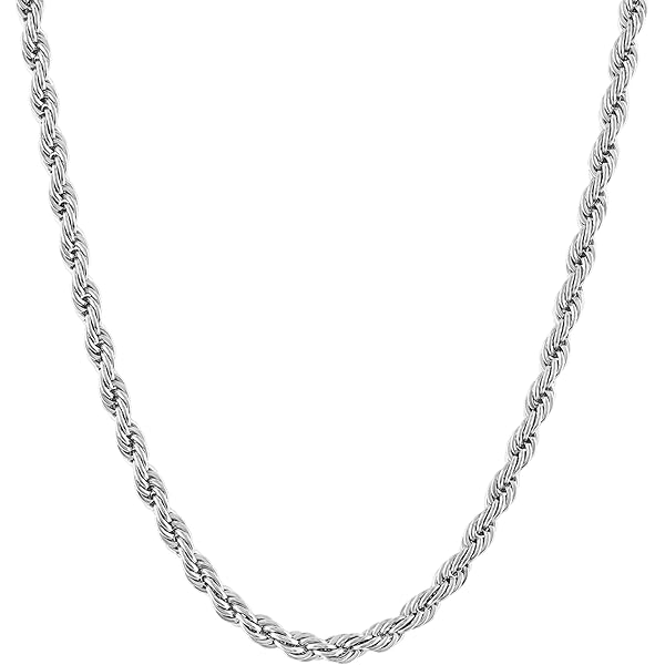 Verona Unisex Italian 925 Sterling Silver 4MM Diamond Cut Solid