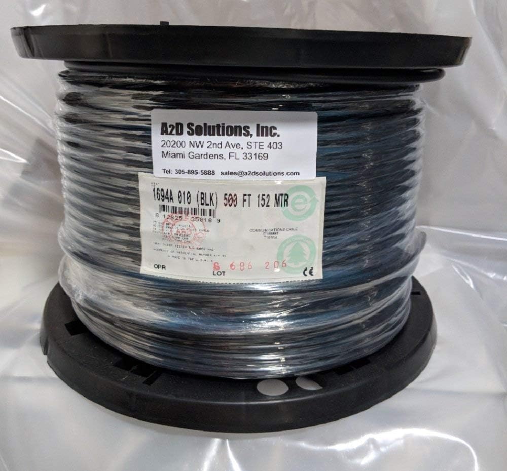 Belden 1694A RG-6/U Coaxial Cable for Audio and Video 18 AWG Copper Conductor 75 Ohm 500 ft: Electronics