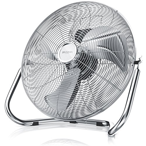 [- Brandson Windmaschine / Retro-Stil Ventilator in Chrom | Standventilator 30cm | Tischventilator