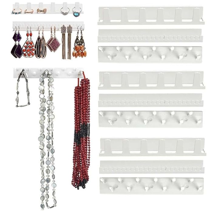 ShengJ® 9 Piezas/Set de Anillos de exhibición de joyería Adhesivo Organizador Colgante Soporte de Pared