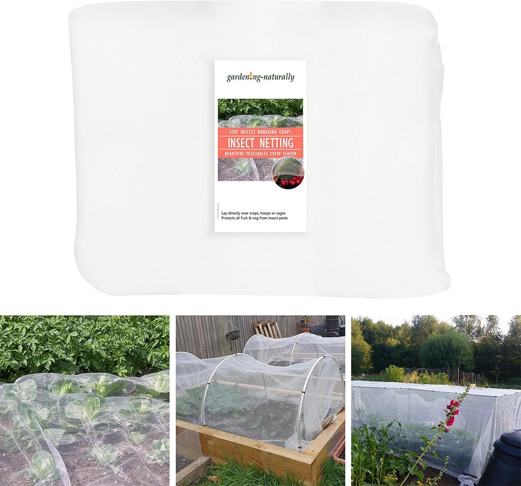 Gardening Naturally Insect Netting Garden Fine Mesh (3.6m x 3m)