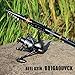 Sougayilang Fishing Rod Reel Combos Carbon Telescopic Fishing Rod Pole with Spinning Reel Line Lures Accessories Combo Sea Saltwater Freshwater Fishing Rod Kit (Rod+ Reel, 2.7M 8.86Ft Rod+WQ4000 Reel)