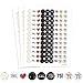 75th Birthday Party Favor Stickers - Multi-Colored (324 Count)