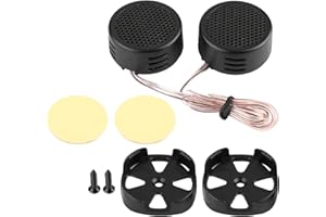Car Mini Speaker, Black 12V Audio Tweeter 35mm 98dB Loudspeaker Automobile Speaker High Performance Watt Power 500W Silk Dome