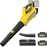 VERVEWAVE 40V Leaf Blower Cordless with 2 X 5.0Ah Batteries and Charger, 40V Powerful Brushless Motor Up to 680CFM Blower for Lawn Care, 4-Variable Speed Turbo Mode with Power Boost