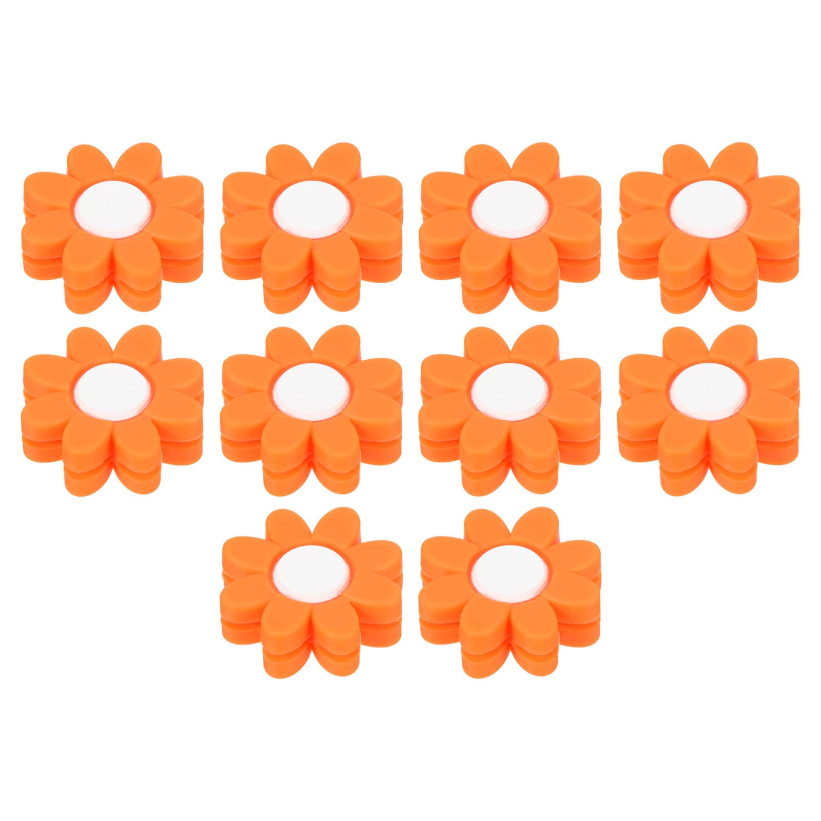 PATIKIL Tennis Racket Vibration Dampener, 10 Pack Soft Silicone Racquet Shock Absorber String Damping, Orange