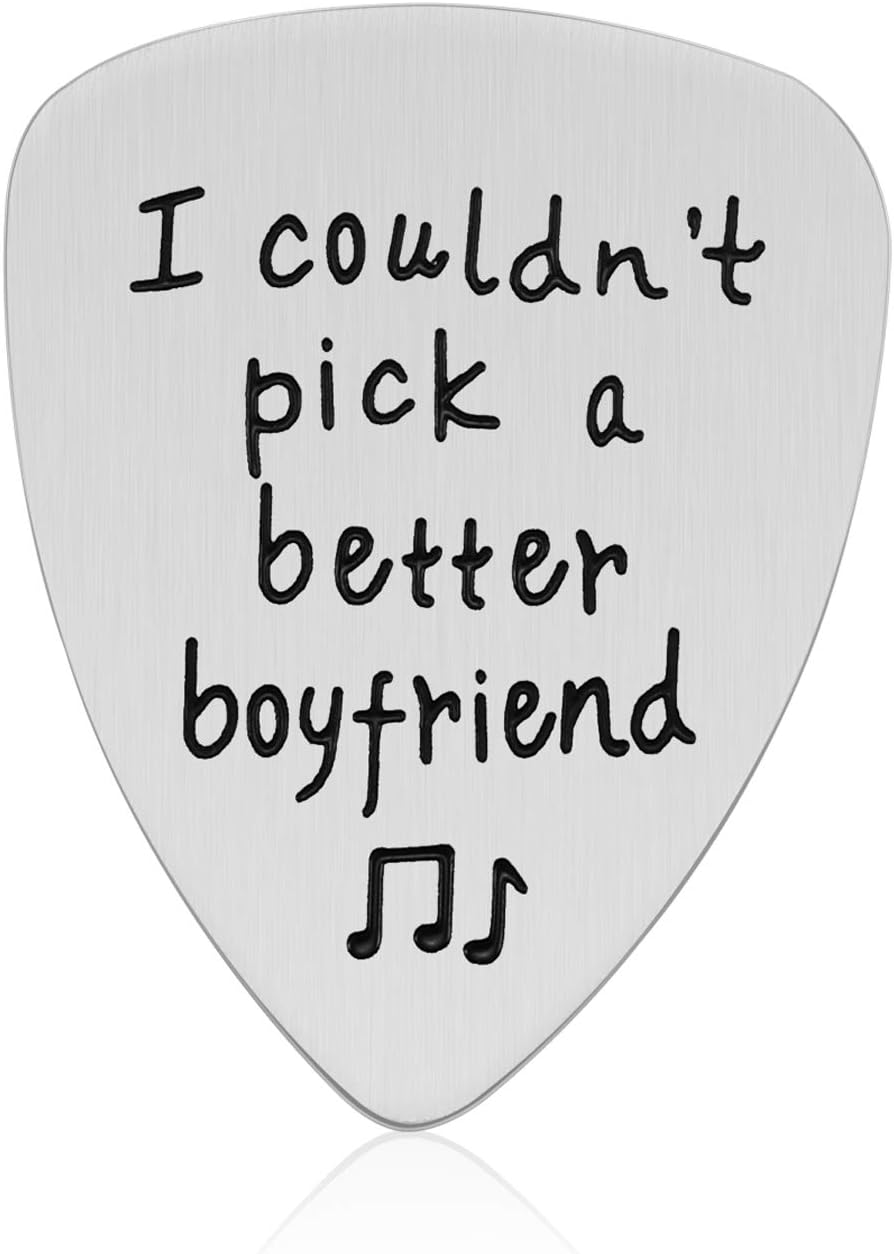 Boyfriend Gifts for Him Men - I Couldn't Pick A Better Boyfriend Guitar Pick Musician Gifts for Boyfriend, Christmas Valentines Day Gifts for Boyfriend, Anniversary Gifts for Him Men