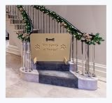 PARTY DECOR Wooden Pet Stopper Gate for Stairs 60 cm Height Natural