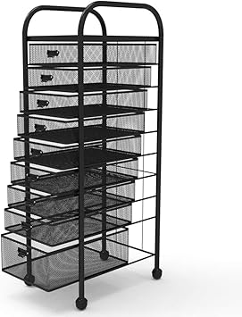 Open Mesh A4 9 Drawer Carts Filing Cabinet Storage File Sorting Rack For Office Home Sk Sharkbang Black Amazon Ca Office Products