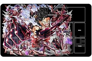 YMILOHOGI Playmat Trading Card Game OPCG Mat CCG MTG Playmat TCG Card Game Table Mat Mouse Pad 600X350mm + Free Bag (H003) (Monkey D Luffy Gear 4 174)