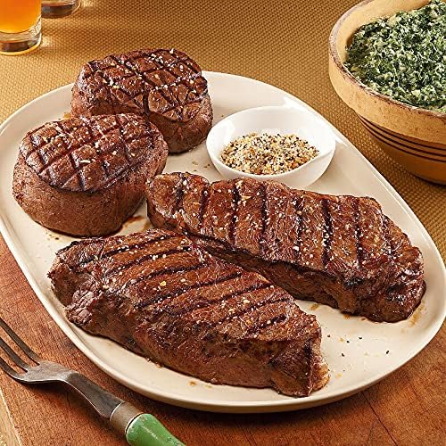 to Kansas City Sampler Steak Set 2 Filet Mignon and 2 Strip