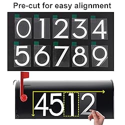 Reflective Mailbox Numbers for Outside, 5 Sets
