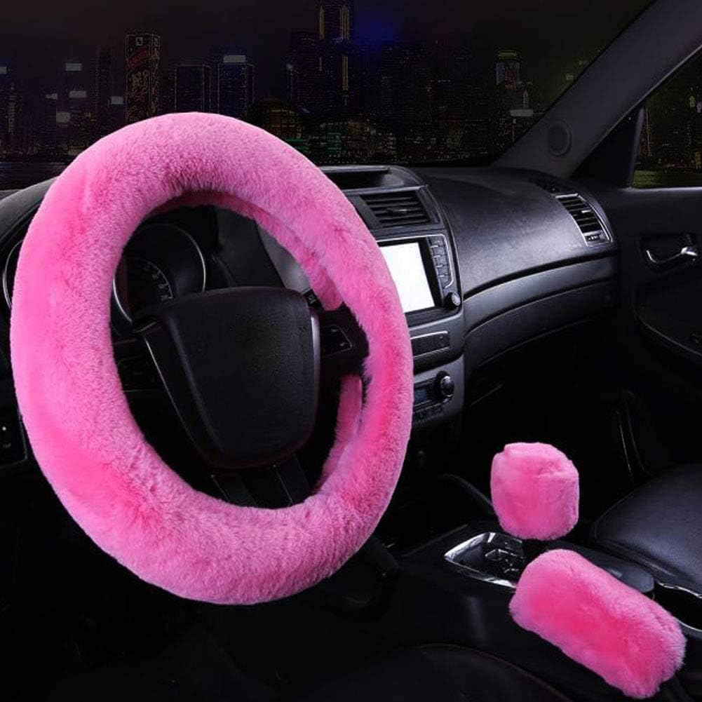 Fluffy Steering Wheel Cover for Women,Fuzzy Steering Wheel
