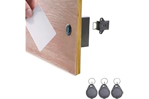 ETEKJOY RFID Electronic Cabinet Lock Hidden DIY for Wooden Cabinet Locker Drawer Cupboard (Black)