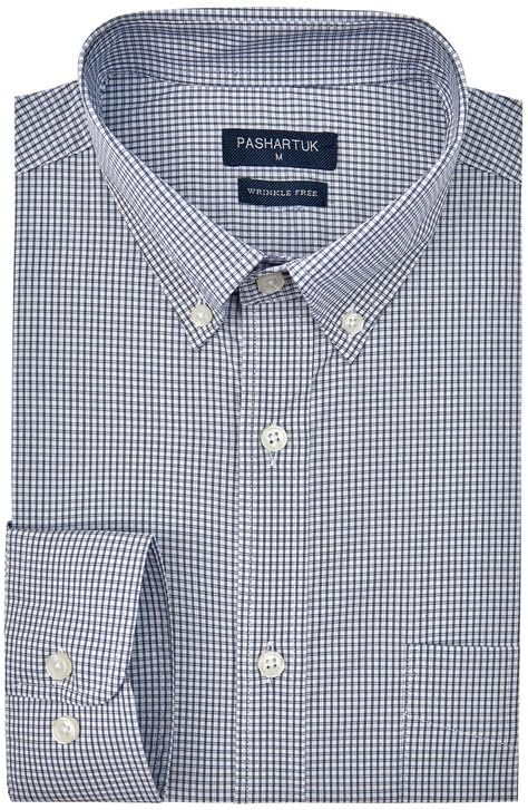 stafford fitted dress shirts Stafford Men's Regular Fit Easy Care Stretch Dress Shirt (Oxford Blue, 15/34-35) at Amazon Men's Clothing store