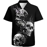 Mens Funny Hawaiian Shirts 3D Graphic Button Down Short Sleeve Tropical Holiday Beach Aloha Shirt