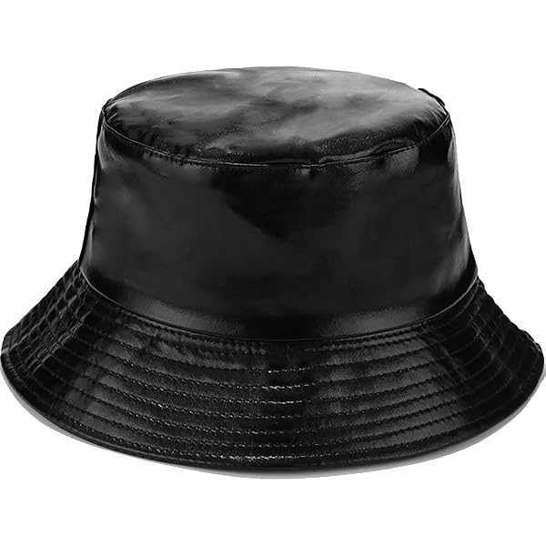 Ladies Girls Rain Resistant Bell Bucket Foldable Travel Cap Hat-Blk