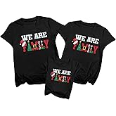 Family Christmas Shirts Merry Christmas Matching Outfits Xmas Graphic Tees Holiday Short Sleeve Tops