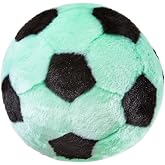Fluff &amp; Tuff Hush Soccer Ball Squeakerless Plush Dog Toy, 7&rdquo; Durable Stuffed Dog Toy, Double-Stitched &amp; Reinforced for Interactive Play
