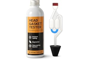 Calvana 6.76 fl. oz Head Gasket Tester Kit, 100+ Tests, Includes Rubber Stopper & Clear Tube, Quickly Detects Leaks for Most 