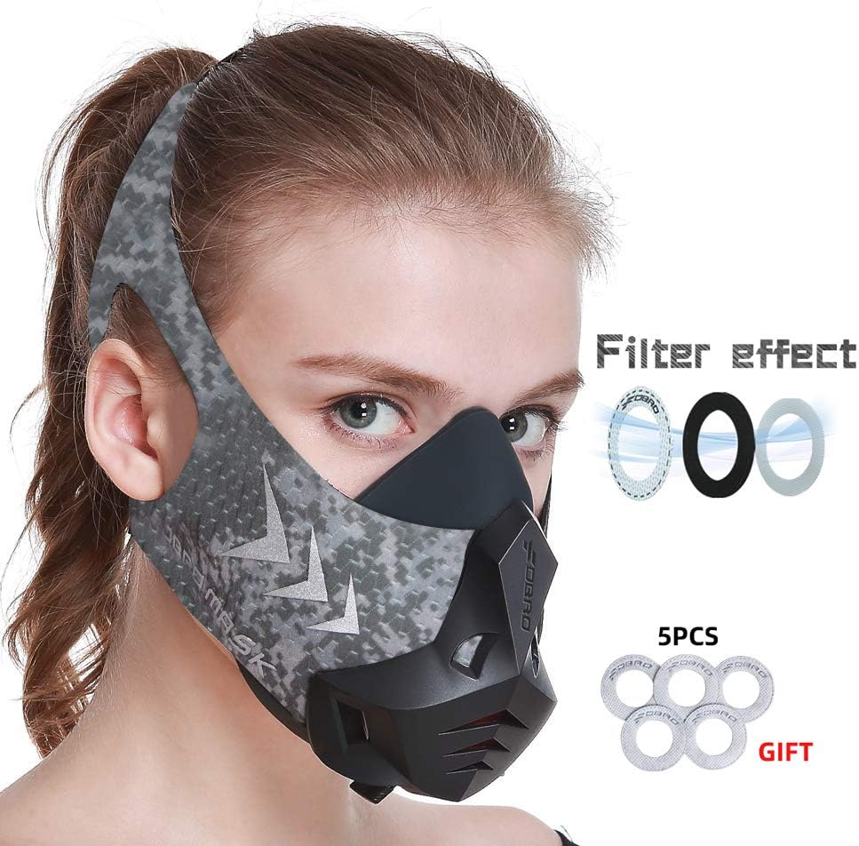 FDBRO Sports Mask Pro Workout Training Mask Fitness,Running,Resistance,Cardio,Endurance Mask for Fitness Training Sport Mask