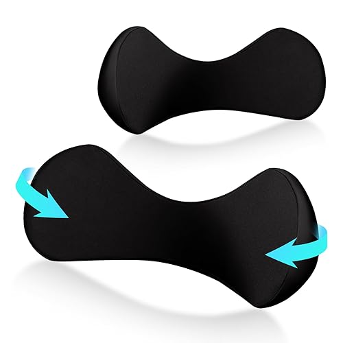 Car Seat Cushion for Driving, 2 PC Memory Foam Driver Seat Cushion for Sciatica Pain Relief Pillow, Auto for Lower Back Pain Relief, Truck Office, Wheelchair, Road Trip Essentials