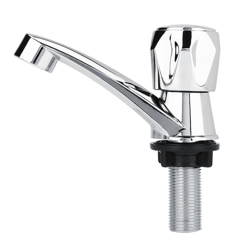 Modern ABS Single Cold Faucet Chrome Finish Water Tap Sink Accessories for Home Bathroom Washbasin Kitchen Hand Basin 3 Handle Type Optional (Diamond)