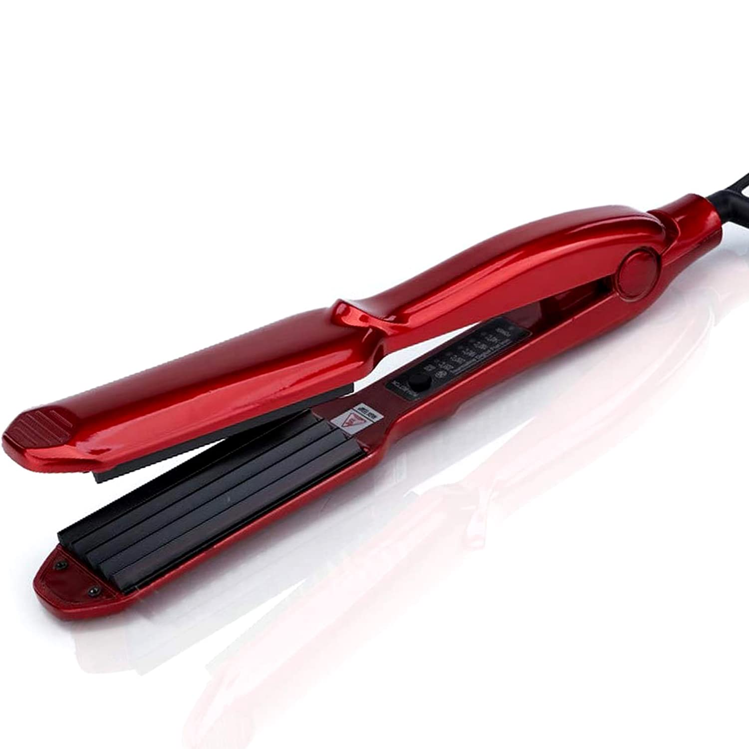Photo 1 of MBHAIR Ceramic Crimper Iron for Fluffy Hairstyle Curling Iron, Corrugation Crimper Hair Irons, Anti Static Ceramic Hair Crimping Iron Adjust Temperature (Red)