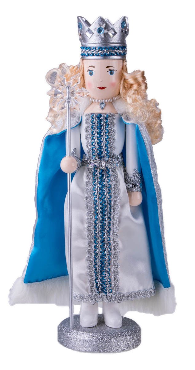 Photo 1 of Clever Creations Snow Queen 14 Inch Traditional Wooden Nutcracker, Festive Christmas Décor for Shelves and Tables
