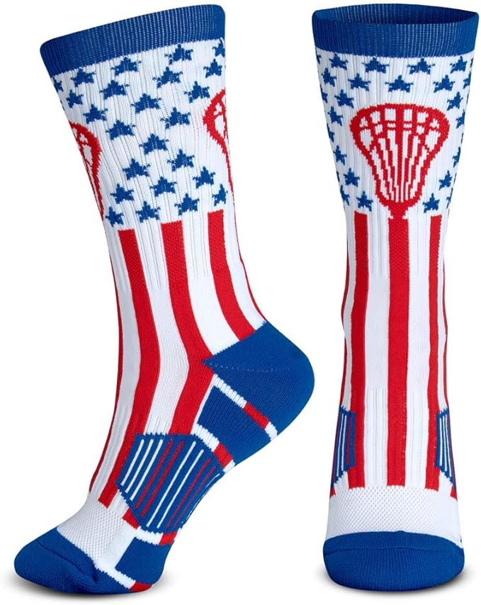 Chalk talk sports Athletic Half Cushioned Crew Socks, Mid Calf