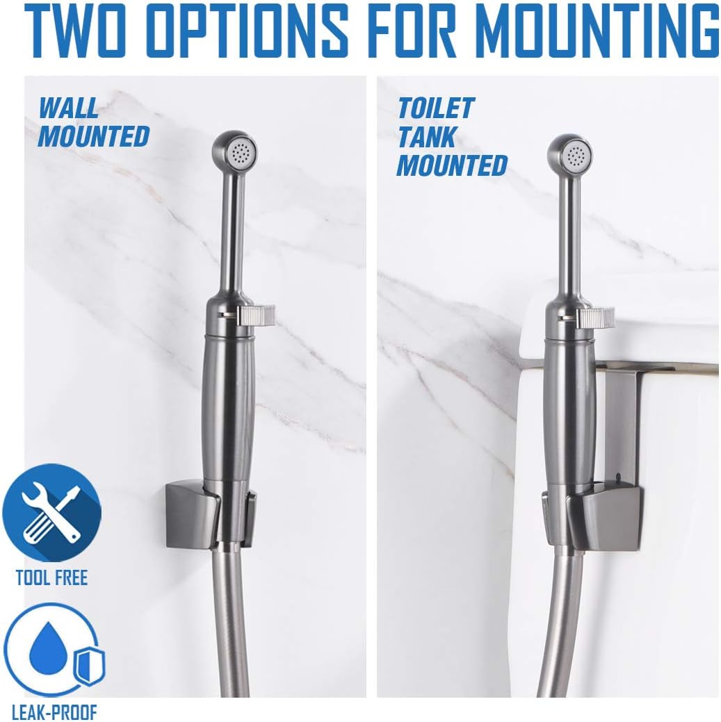 Bidet Sprayer for Toilet SonTiy Handheld Bidet Spray Shower Cleaning Shattaf Set Bidet Attachment for Toilet UK Seat,Bathroom,Baby Cloth Diaper,Personal Hygiene,Solid Brass - Image 5