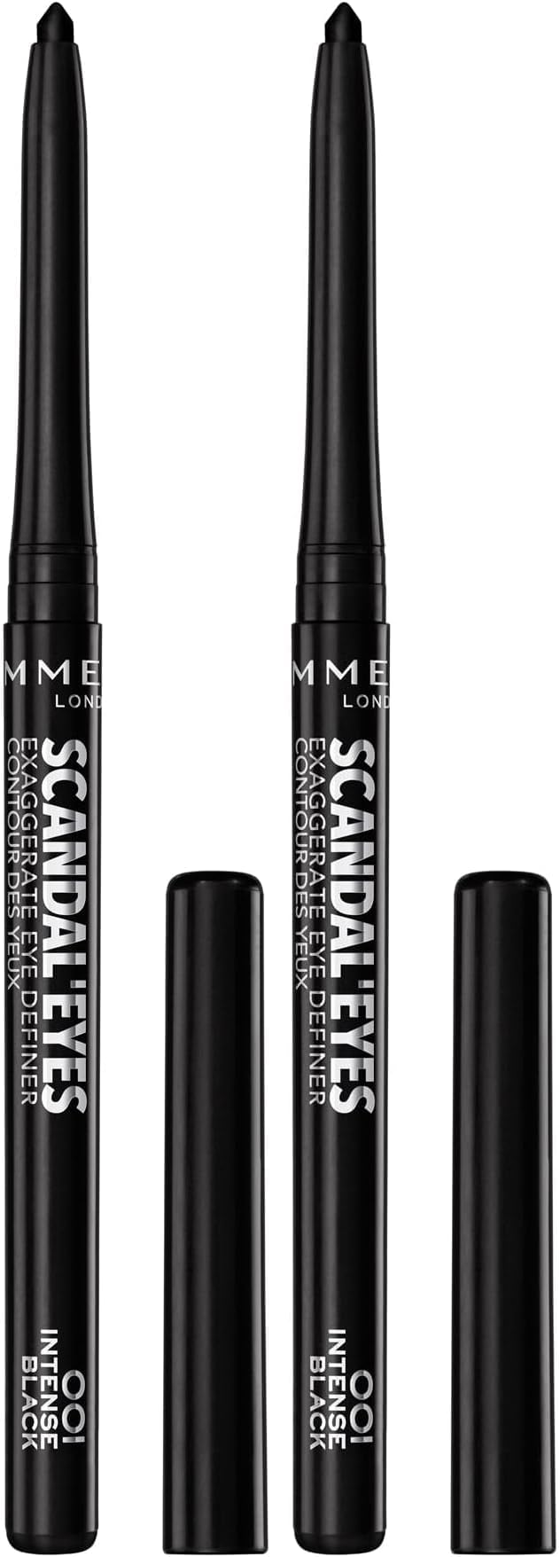 Rimmel London Scandaleyes Exaggerate Eye Definer 001 Intense Black Pack of 2