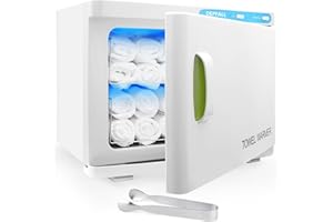 DEPFALL Hot Towel Warmer, 23L Large Towel Warmer Cabinet, EPA Certified Professional Massage Towel Warmers Spa, Upgrade 2-in-1 Spa Towel Warmers for Facials, Barber, Salon, White