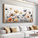 ZUITINGHUA Wood Framed Canvas Wall Art For Living Room Wall Decor For Bedroom Office Wall Decorations Flowers Landscape Paintings Farmhouse Pictures Artwork Room Aesthetic Home Decor 20x40 In