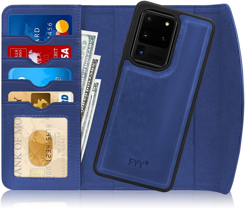 FYY Case for Samsung Galaxy S20 Ultra 5G 6.9", 2in1 Detachable Wallet
