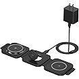 Wireless Charging Station for Apple Multiple Devices - 3 in 1 Foldable Magnetic Wireless Charger - Travel Charging Pad for iPhone 16 15 14 13 12 Pro Max Plus Watch & AirPods (Black)