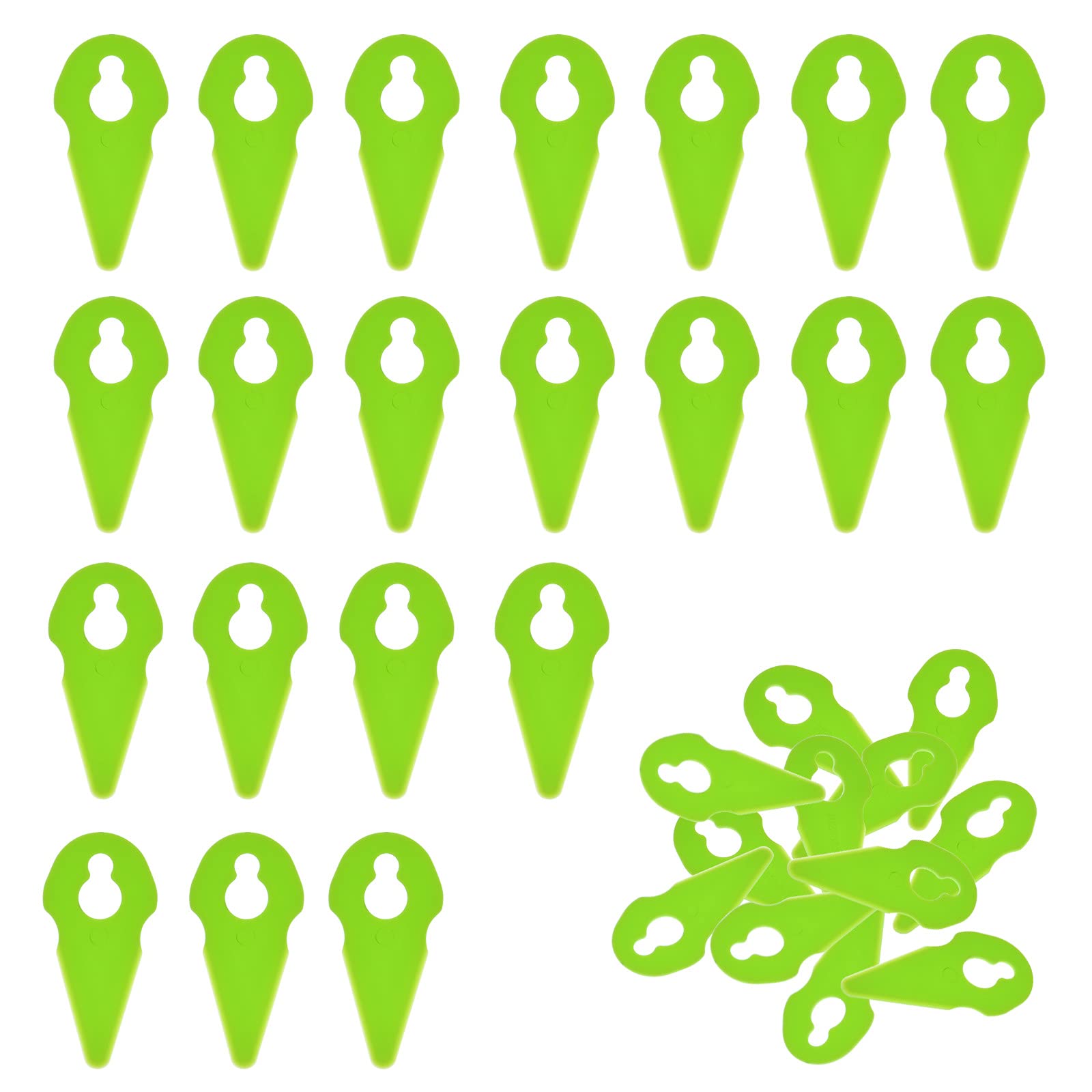 Poweka Lawnmower Plastic Cutting Blade for Compatible with Gtech ST01 ST02 ST04 ST20 Grass Trimmer Strimmer (Pack of 50)