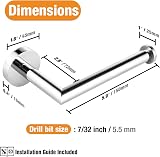 HITSLAM Chrome Toilet Roll Holder Wall Mounted SUS 304 Stainless Steel 2 Pack view 4